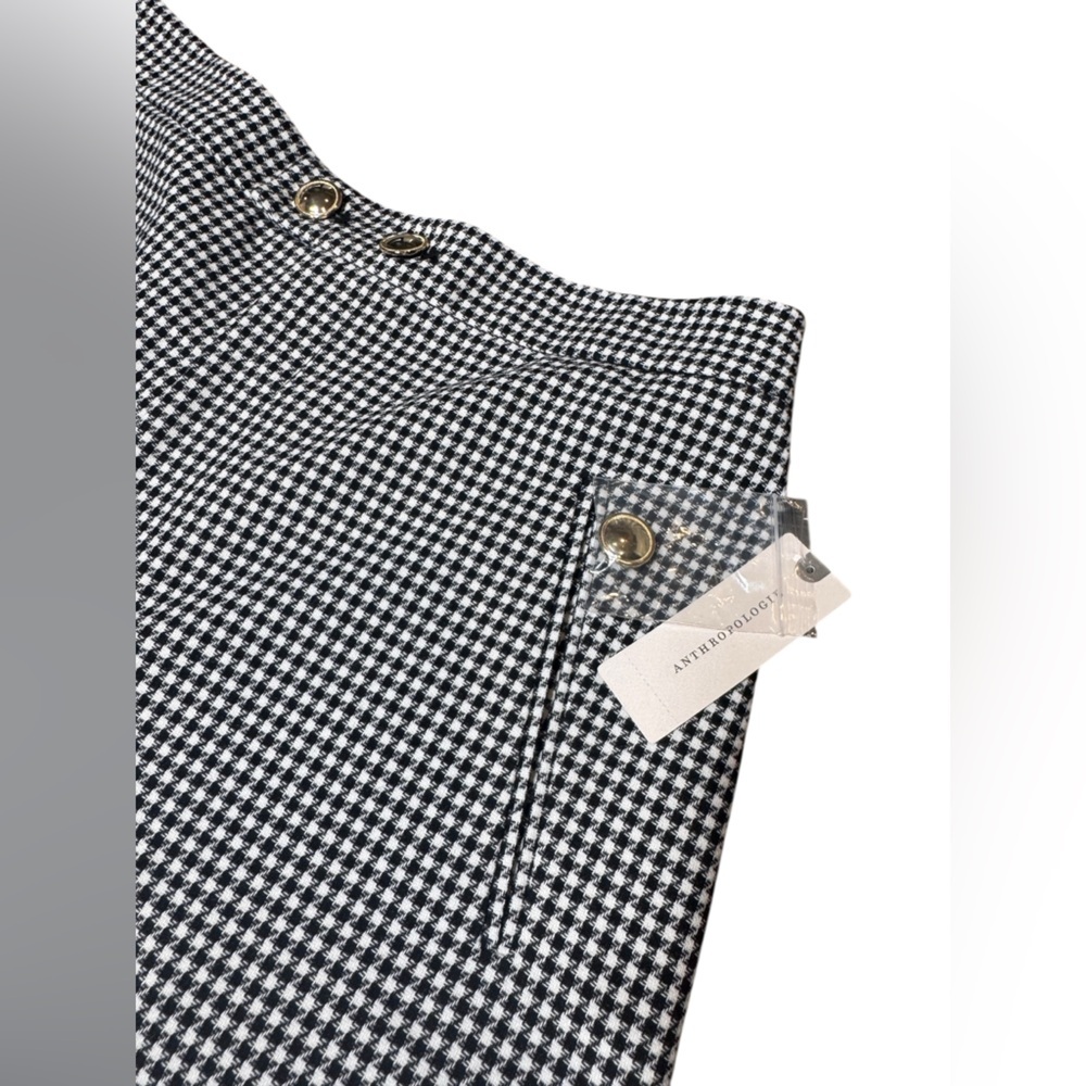 NWT Maeve Tailored Culotte Shorts Houndstooth Black White Size 8 - Picture 13 of 15